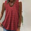 Showy Red Print Sleeveless Cami