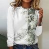 Stylish Print Round Neck Top