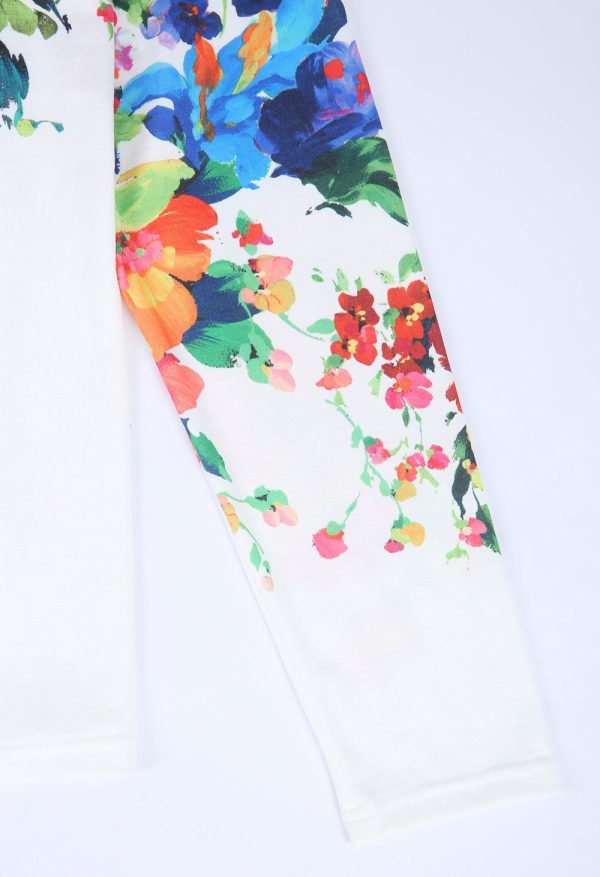 Fresh Floral Garden V-Neck Long Sleeve Top