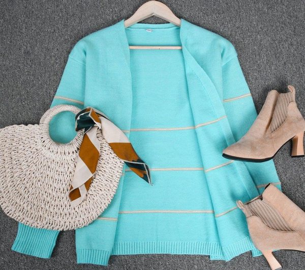 Turquoise Slouchy Cardigan