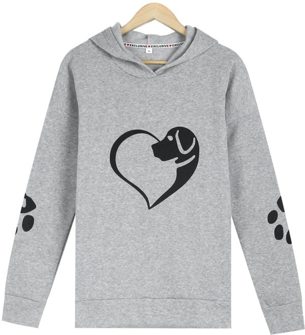 Doggy Love Paw Print Long Sleeved Sweatshirt