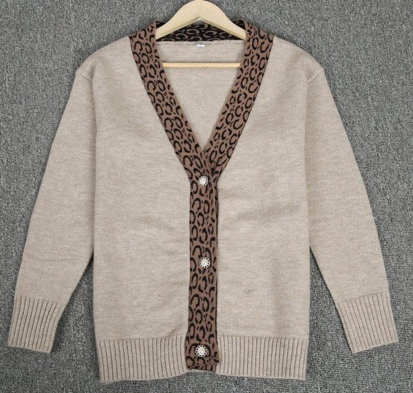 Glam Leopard Knitted Cardigan