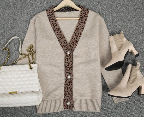 Glam Leopard Knitted Cardigan