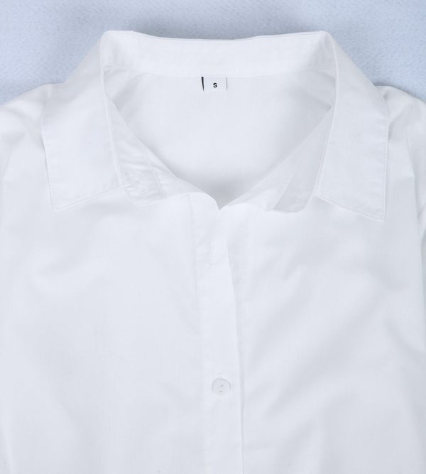 Groovy Long Sleeve White Plain Shirt