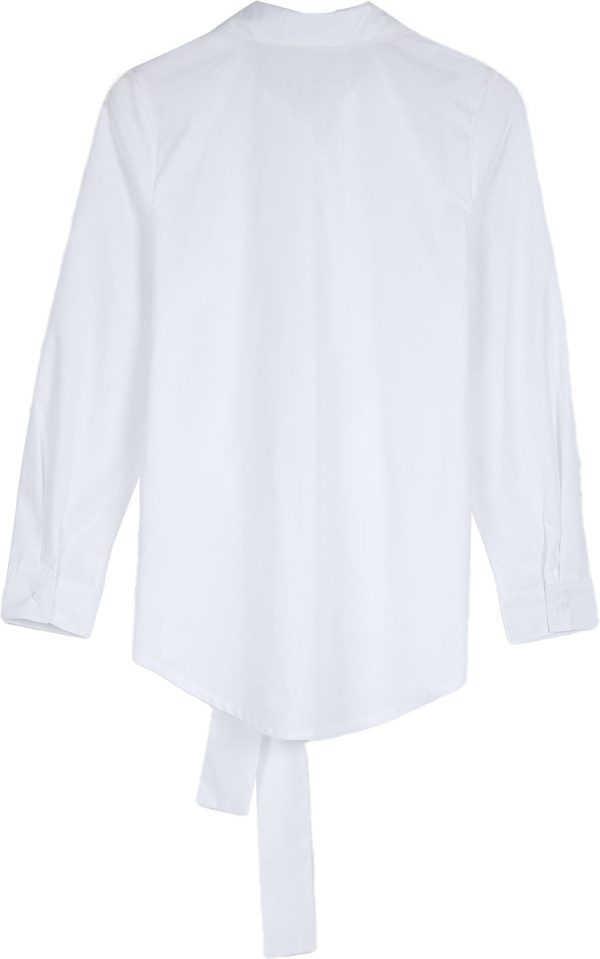 Groovy Long Sleeve White Plain Shirt