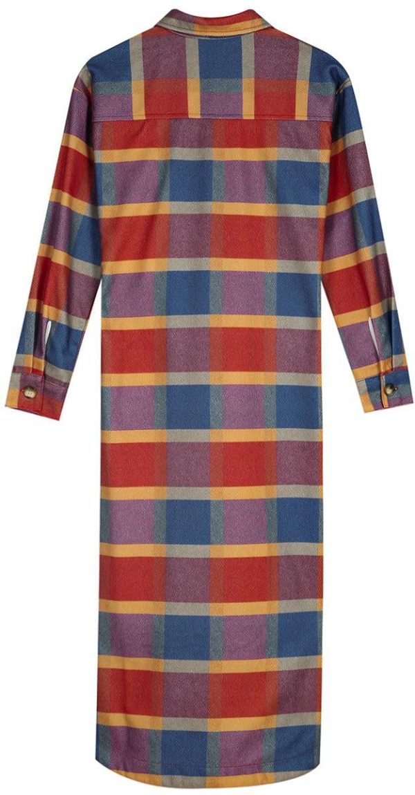 Super Long Plaid Cardigan Floor Length Coat