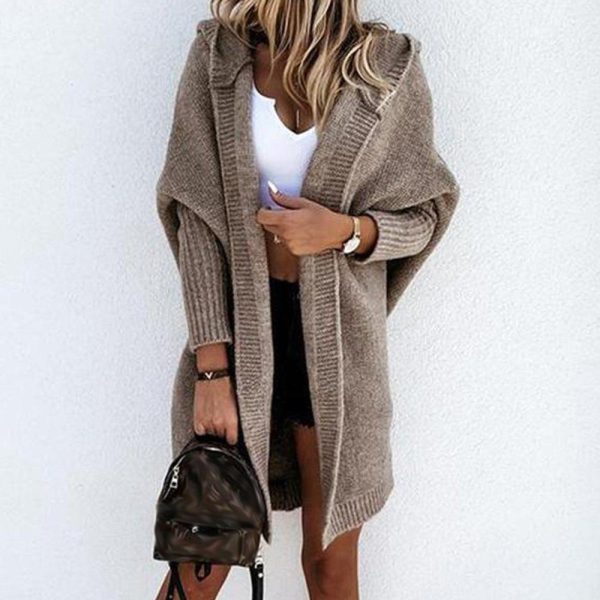 Vintage Plain Long Sleeve Cardigan