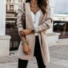 Classic Beige Long-Sleeve Pocket Cardigan