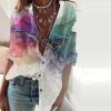 Dreamy Print 3/4 Sleeve Shirt