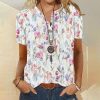 Youthful Print Short Sleeve Top