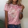 Sweet Pink Floral Print Top