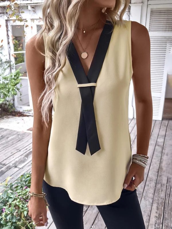 Modern V-Neck Sleeveless Tank Top