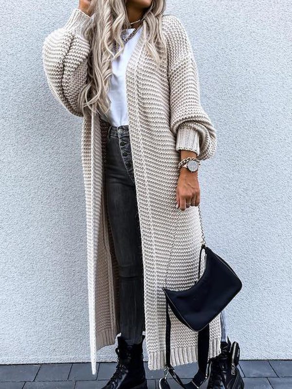 Ivory Plain Open Front Cardigan