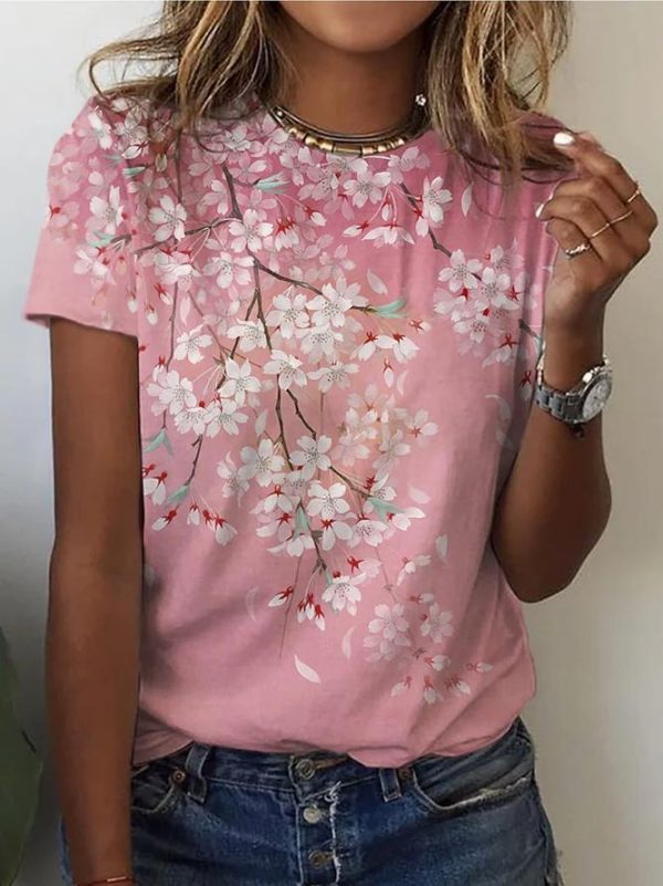 Sweet Pink Floral Print Top