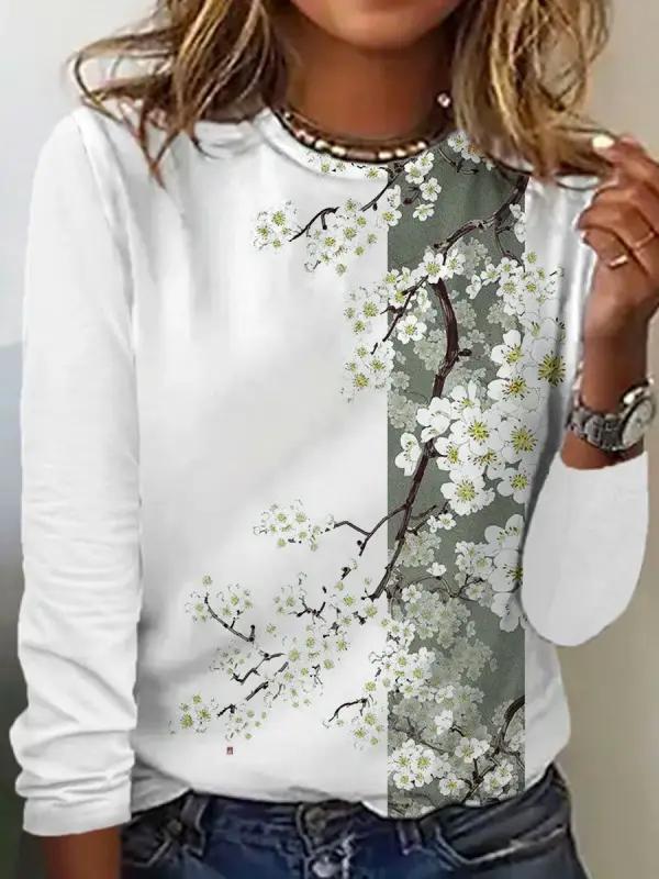 Stylish Print Round Neck Top