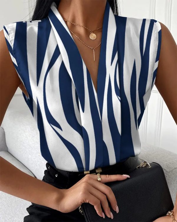 Modern Striped Sleeveless Tank