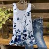 White Sleeveless Print Cami