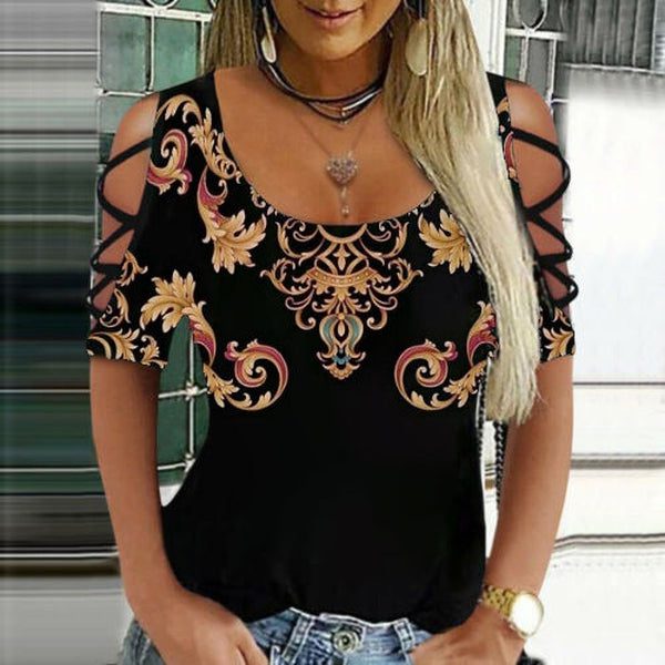 Cool Short Sleeve Round Neck Top