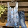 Breezy Blue Sleeveless Tank Top